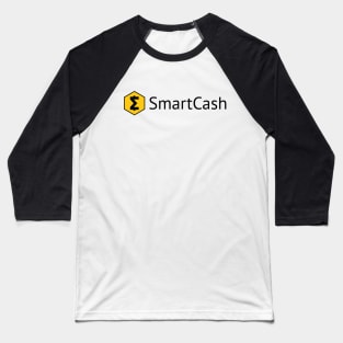 SmartCash Wordmark Logo White Background Baseball T-Shirt